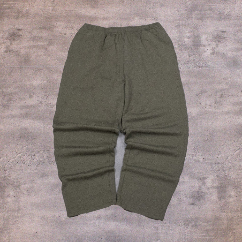 Vintage 90's Relax Fit Baggy Wide Casual Earth Tone Olive Green Sweatpant's